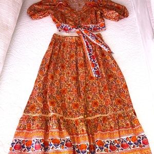 Rachel + Zoe Bohemian Peasant Skirt and Top